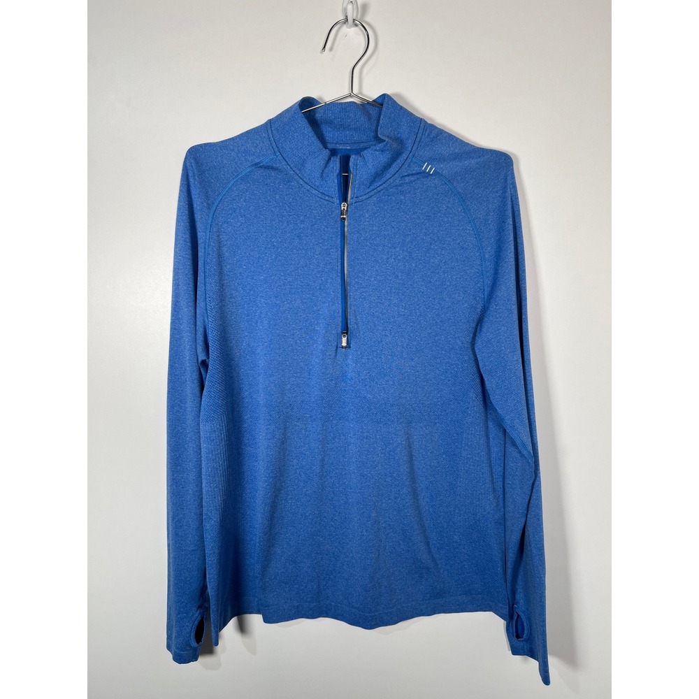 Lululemon Metal Vent Tech 1/2 Zip Blue Heathered‎ Pullover Athletic Mens L/XL